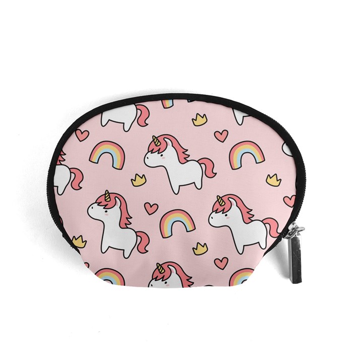 Cute unicorn rainbow seamless pattern background Accessory Pouch (Small)