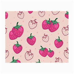 Seamless Strawberry Fruit Pattern Background Small Glasses Cloth by Vaneshart