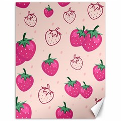 Seamless Strawberry Fruit Pattern Background Canvas 12  X 16  by Vaneshart