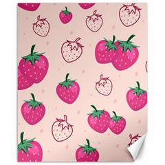 Seamless Strawberry Fruit Pattern Background Canvas 16  X 20  by Vaneshart