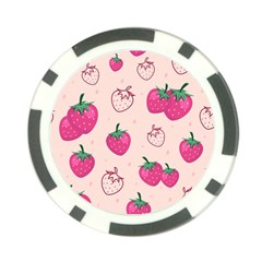 Seamless Strawberry Fruit Pattern Background Poker Chip Card Guard by Vaneshart