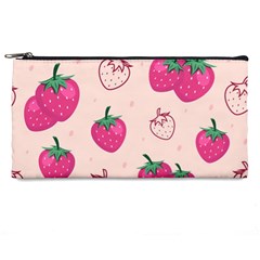 Seamless Strawberry Fruit Pattern Background Pencil Case by Vaneshart