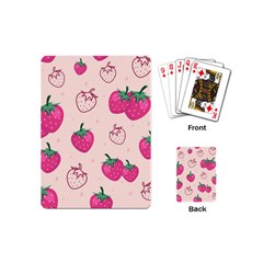 Seamless Strawberry Fruit Pattern Background Playing Cards Single Design (mini) by Vaneshart