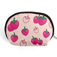 Seamless Strawberry Fruit Pattern Background Accessory Pouch (medium) by Vaneshart