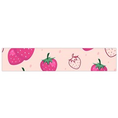 Seamless Strawberry Fruit Pattern Background Small Flano Scarf by Vaneshart