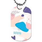 Hand drawn abstract organic shapes background Dog Tag (Two Sides) Front