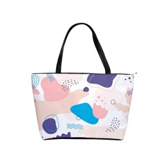 Hand Drawn Abstract Organic Shapes Background Classic Shoulder Handbag