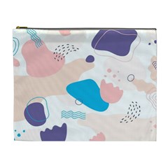 Hand Drawn Abstract Organic Shapes Background Cosmetic Bag (xl)