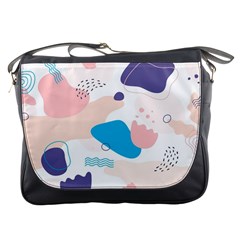 Hand Drawn Abstract Organic Shapes Background Messenger Bag by Vaneshart