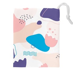 Hand Drawn Abstract Organic Shapes Background Drawstring Pouch (5xl)