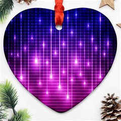 Shiny Stars Heart Ornament (two Sides) by Sparkle