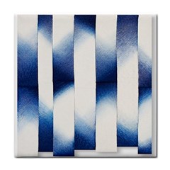 Blue Strips Tile Coaster