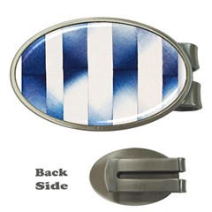 Blue Strips Money Clips (oval)  by Sparkle