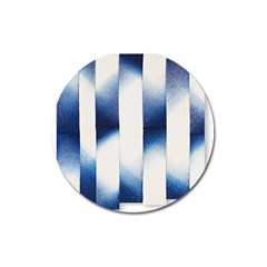 Blue Strips Magnet 3  (round) by Sparkle