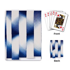 Blue Strips Playing Cards Single Design (rectangle) by Sparkle