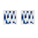 Blue Strips Cufflinks (Square) Front(Pair)