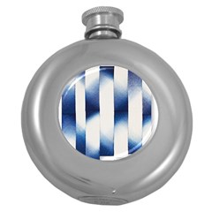 Blue Strips Round Hip Flask (5 Oz) by Sparkle