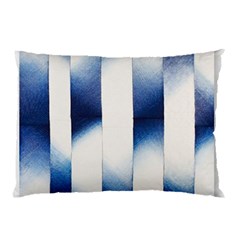 Blue Strips Pillow Case (two Sides) by Sparkle