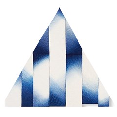 Blue Strips Wooden Puzzle Triangle by Sparkle