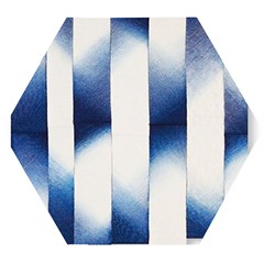 Blue Strips Wooden Puzzle Hexagon by Sparkle