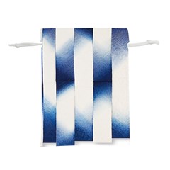 Blue Strips Lightweight Drawstring Pouch (l) by Sparkle