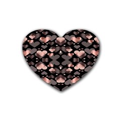 Shiny Hearts Rubber Coaster (heart)  by Sparkle