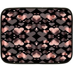 Shiny Hearts Double Sided Fleece Blanket (mini)  by Sparkle