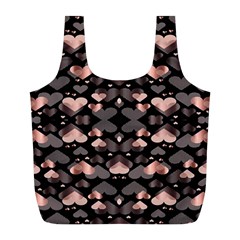 Shiny Hearts Full Print Recycle Bag (l) by Sparkle