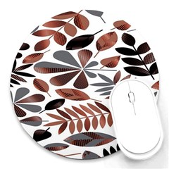 Shiny Leafs Round Mousepads