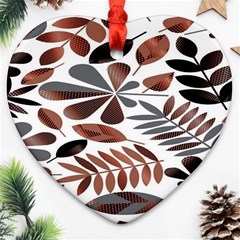 Shiny Leafs Ornament (Heart)