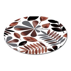 Shiny Leafs Oval Magnet