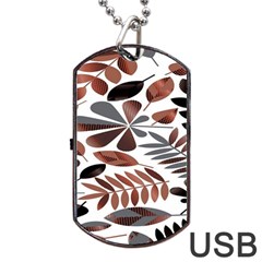 Shiny Leafs Dog Tag USB Flash (Two Sides)