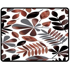 Shiny Leafs Double Sided Fleece Blanket (Medium) 