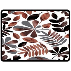 Shiny Leafs Double Sided Fleece Blanket (Large) 