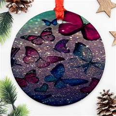 Glitter Butterfly Ornament (round) by Sparkle