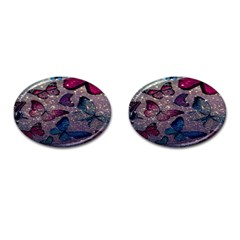 Glitter Butterfly Cufflinks (oval) by Sparkle