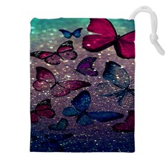 Glitter Butterfly Drawstring Pouch (5xl)