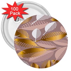 Digital Leafs 3  Buttons (100 Pack)  by Sparkle