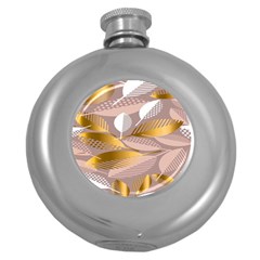 Digital Leafs Round Hip Flask (5 Oz) by Sparkle