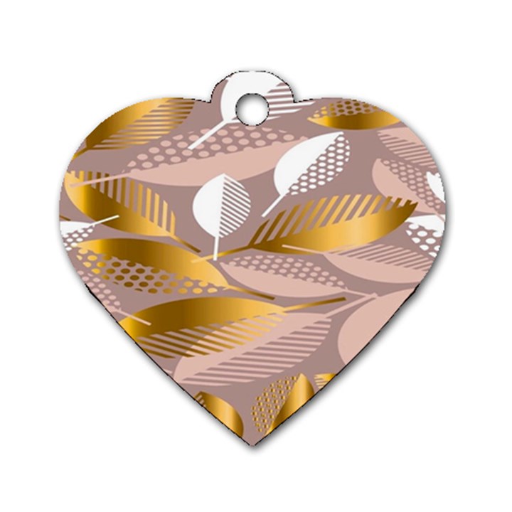 Digital Leafs Dog Tag Heart (Two Sides)