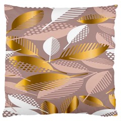 Digital Leafs Large Flano Cushion Case (one Side) by Sparkle