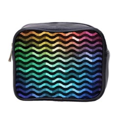 Digital Waves Mini Toiletries Bag (two Sides)