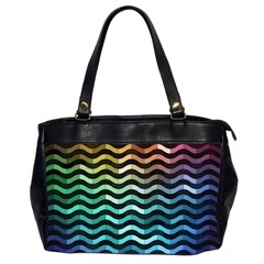 Digital Waves Oversize Office Handbag (2 Sides) by Sparkle