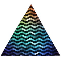 Digital Waves Wooden Puzzle Triangle by Sparkle