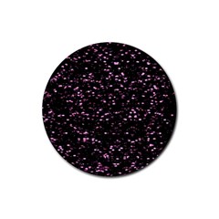 Digital Polka Rubber Coaster (round)  by Sparkle