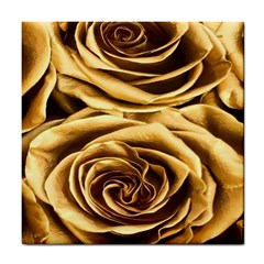 Gold Roses Tile Coaster