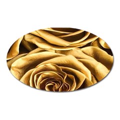 Gold Roses Oval Magnet by Sparkle