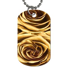 Gold Roses Dog Tag (one Side) by Sparkle