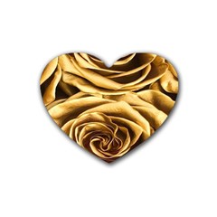 Gold Roses Heart Coaster (4 Pack)  by Sparkle