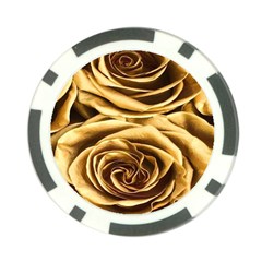 Gold Roses Poker Chip Card Guard by Sparkle